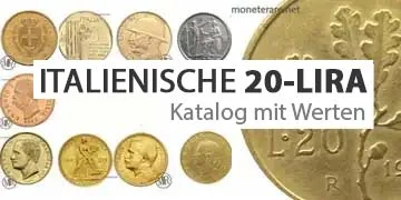 italienische 20-Lire-Münze