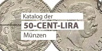 50-Cent-Lira-Münzen