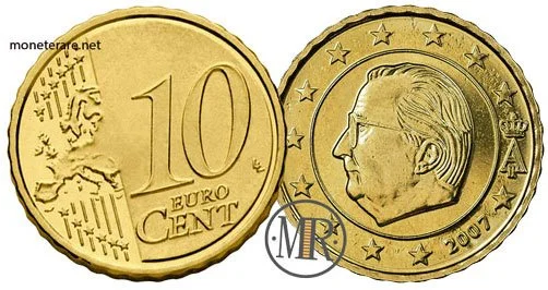 10 Centesimi Euro Belgien Zweite Serie 2007