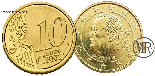 10 Centesimi Euro Belgien Dritte Serie 2008 2013