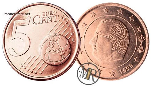 5 Centesimi Euro Belgien Erste Serie 1999-2007