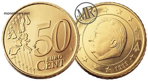 50 Centesimi Euro Belgien Erste Serie 1999 2006