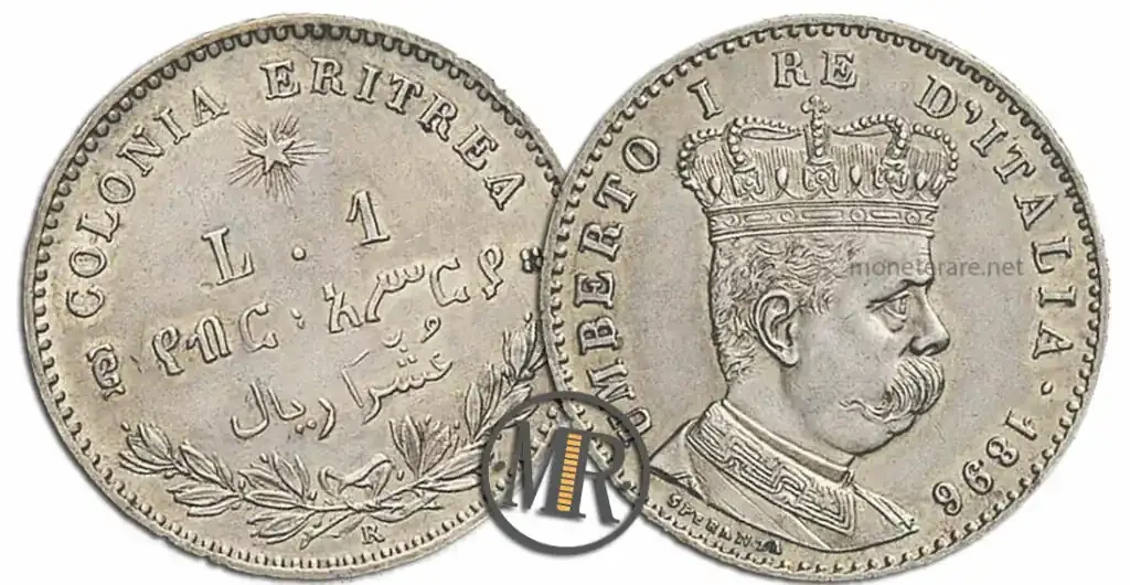 1 Lira 2 Zehntel Taler Kolonie Eritrea