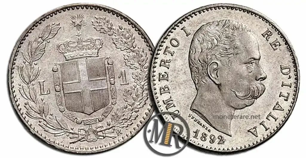italienische Münze 1 Lira Umberto I