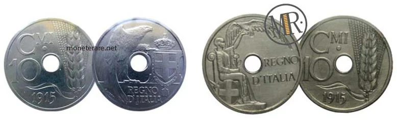Projekt E für 10 Centesimi 1915