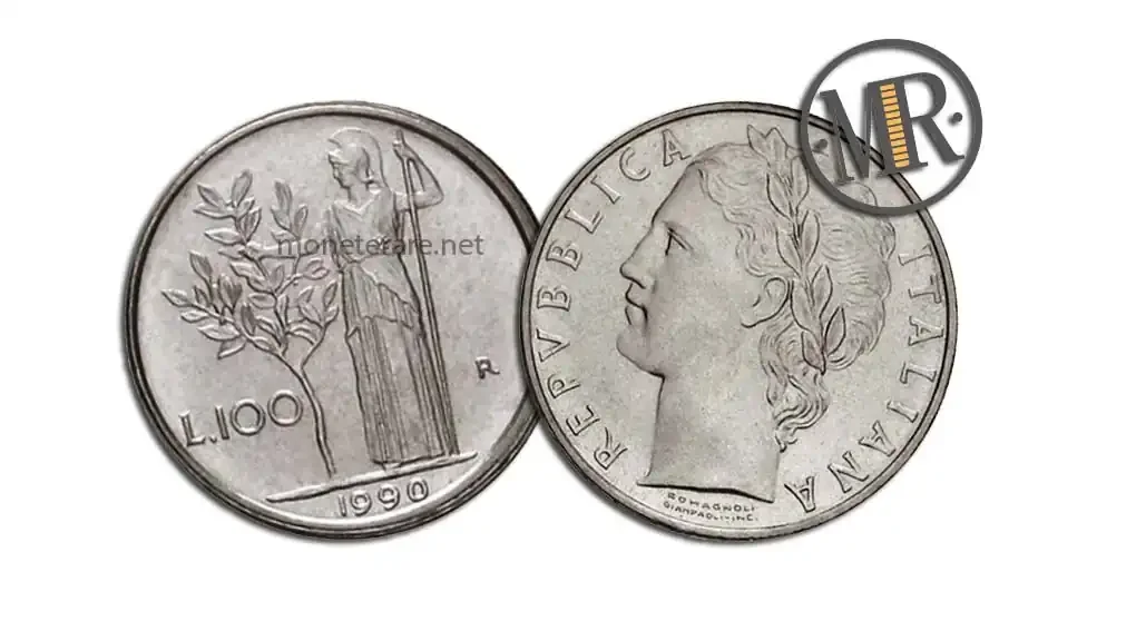 100 Lire Minerva Piccole - Zweite Art