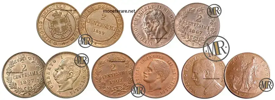 2 Centesimi der Italienischen Lira: Geschichte, Bilder und Wert der Münzen
