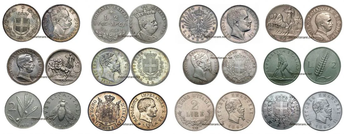 2 Lire in der italienischen Geschichte