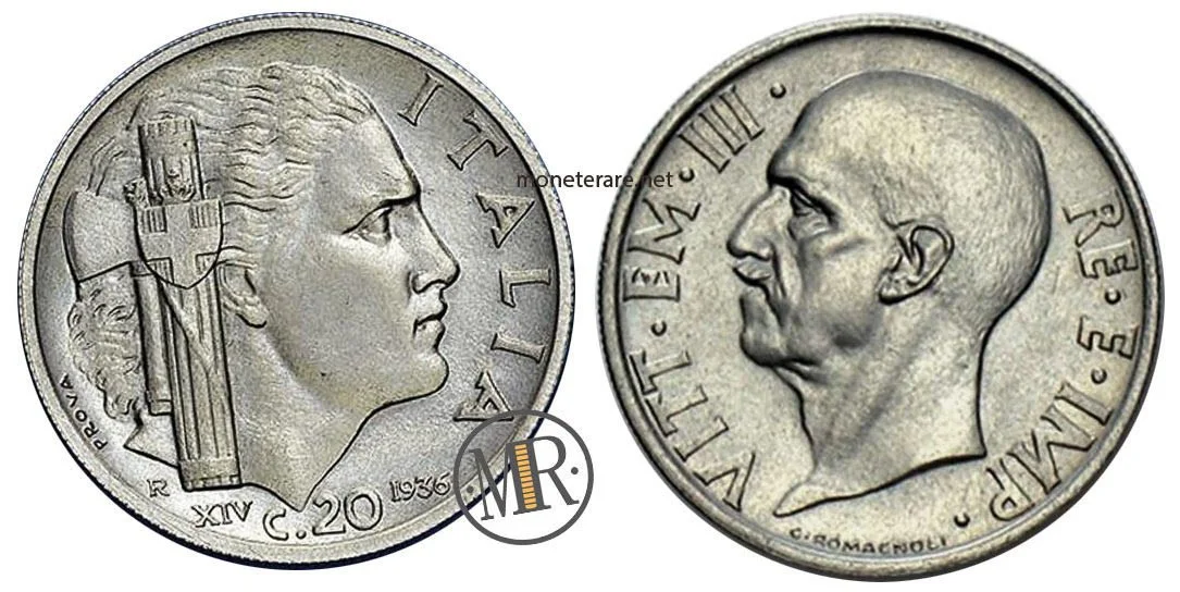20 Centesimi 1936 Impero PROVA