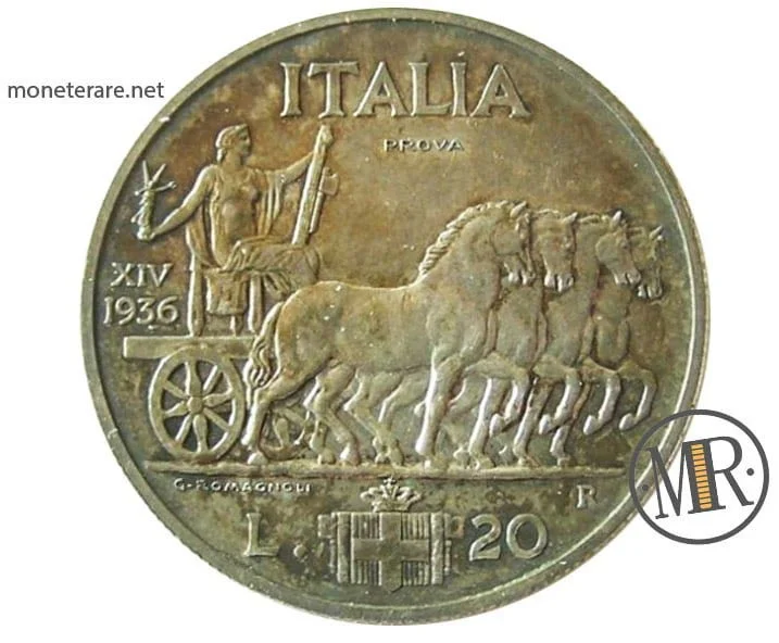 20 Lire Imperium Quadriga Langsam - PROVA