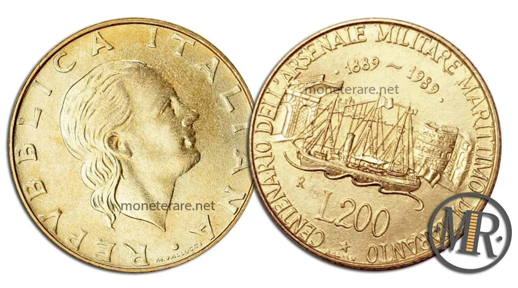 200 lire 1989 Arsenal von Taranto