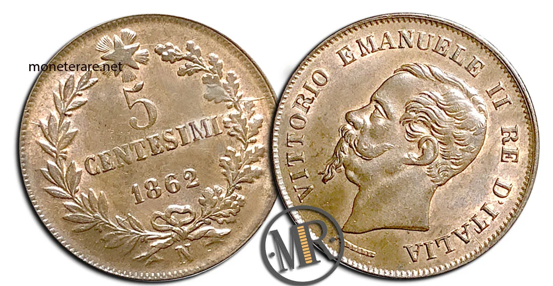 5 Centesimi Vittorio Emanuele II König von Italien - Wert der seltenen Münze