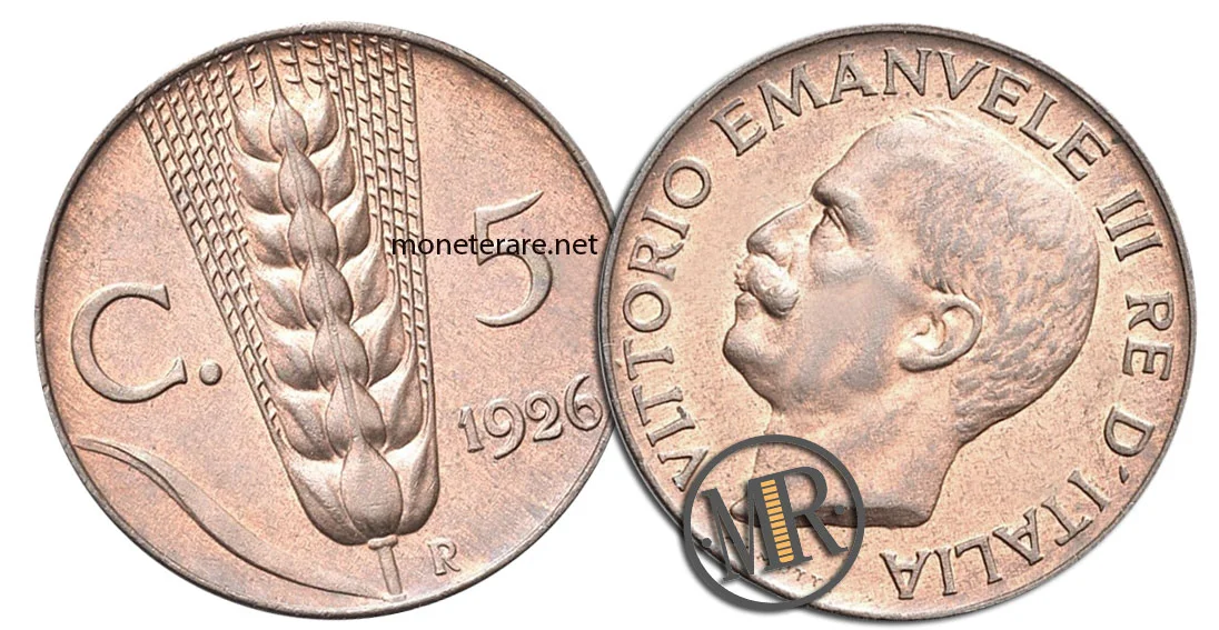 5 Centesimi Vittorio Emanuele III Spiga - Wert der seltenen Münze