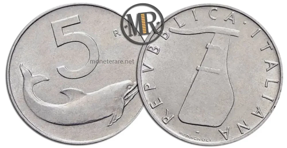 5 Lire Repubblica Italiana Delfino 5 Lire wert