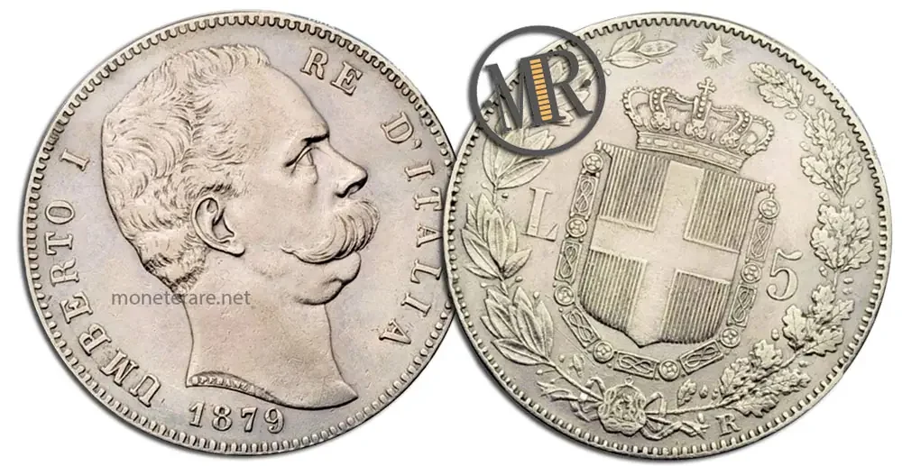 5 lire umberto I wert seltene münze
