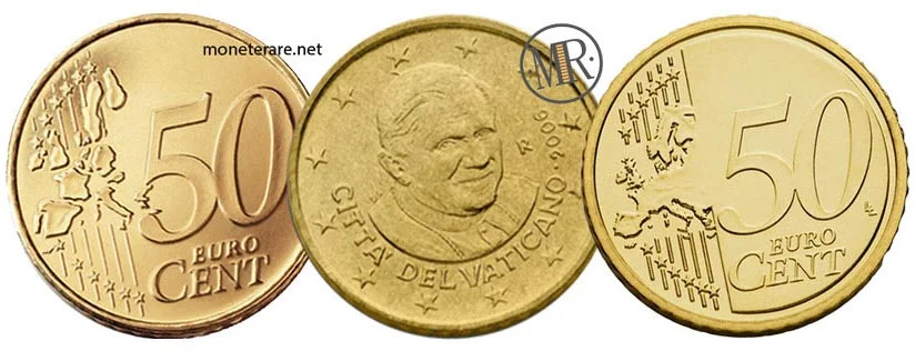 50 Centesimi Euro Vatikan Papst Benedikt XVI 2006