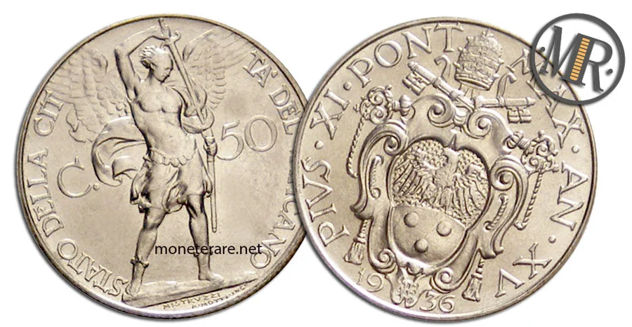 50 Centesimi Lire Vaticano Pio IX