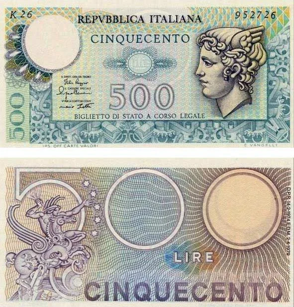 500 Lire Merkur 1974