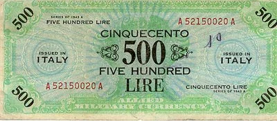 Banknote 500 Lire - AM lire