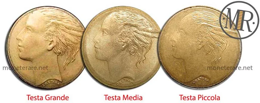 500 Lire Bimetallische Italien -Testa Grande Media Piccola