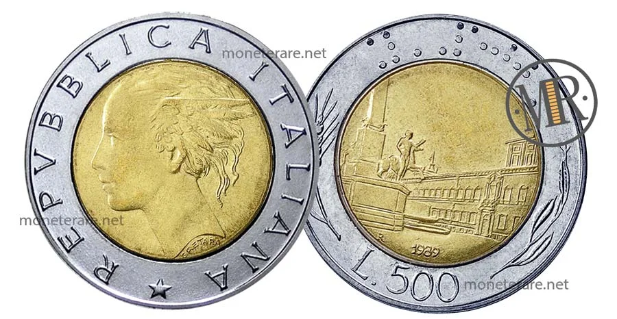 500 Lire Bimetallische Italien Quirinale