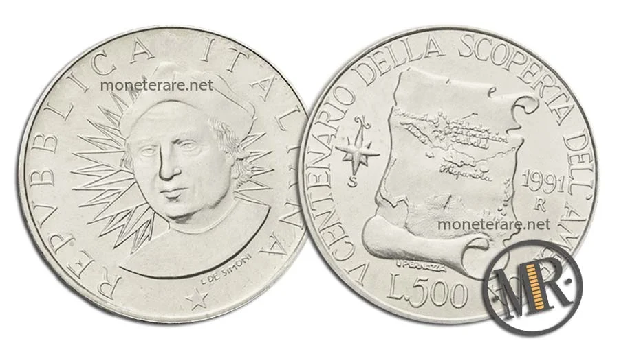 500 Lire Entdeckung Amerikas DIE KARTEN