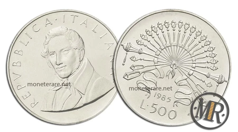 Alessandro Manzoni  500 Lire Gedenkmünze aus Silber