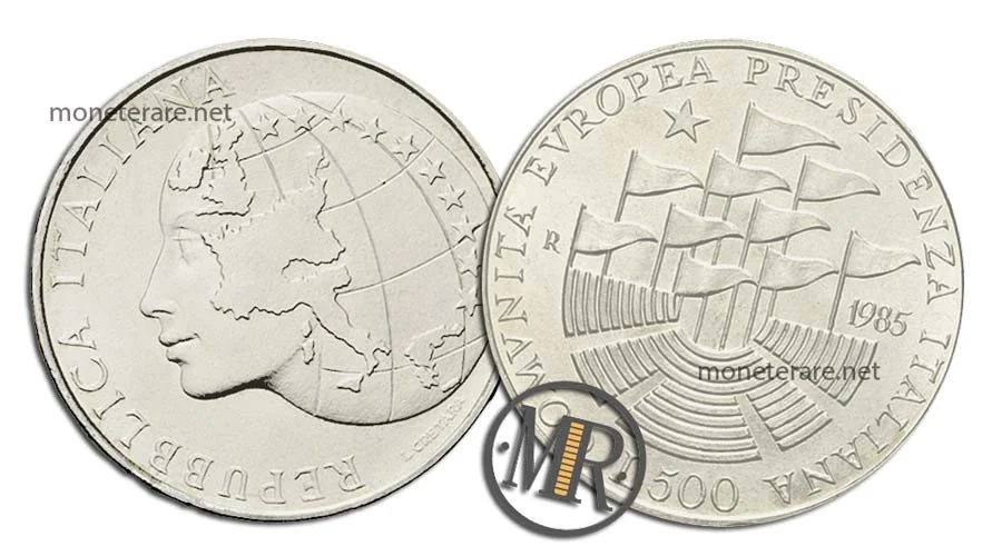 CEE 500 Lire Gedenkmünze aus Silber