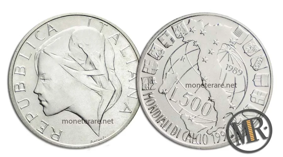 Italien 90 500 Lire Gedenkmünze aus Silber