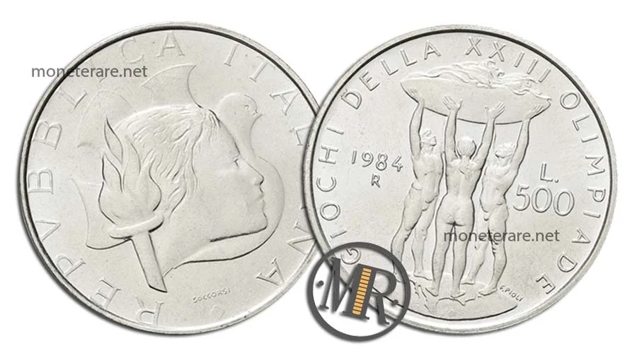 Los Angeles 500 Lire Gedenkmünze Silber