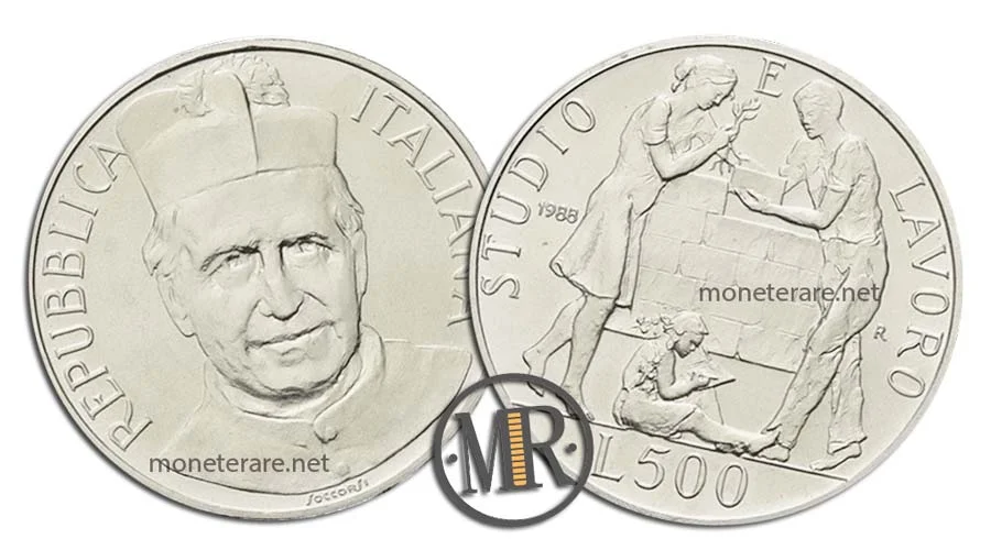 San Giovanni Bosco 500 Lire Gedenkmünze aus Silber