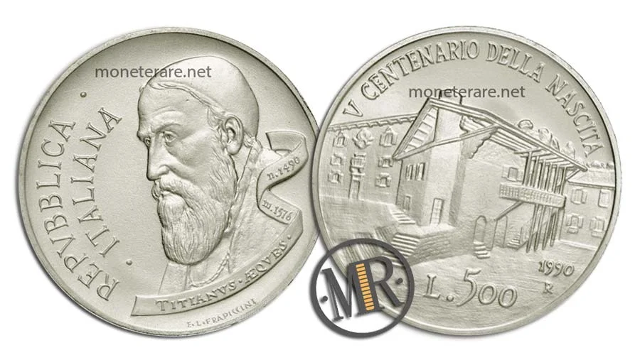 Tiziano Vecellio 500 Lire Gedenkmünze aus Silber