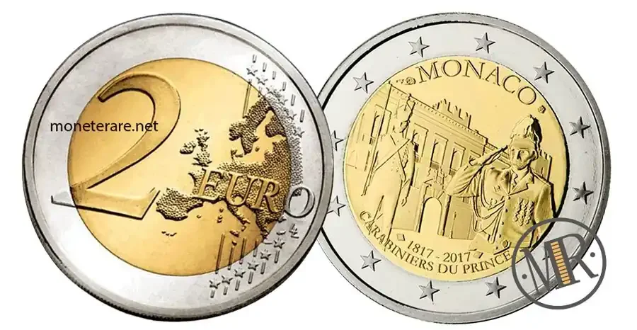 2 Euro Gedenkmünze Monaco 2017 Carabinieri des Fürsten