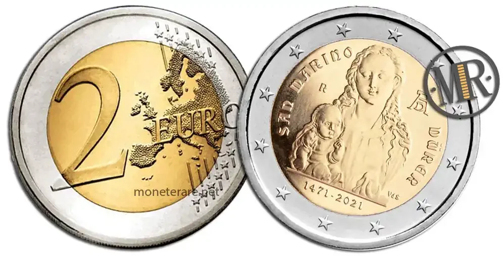 2 Euro selten San Marino 2021 Albrecht Dürer