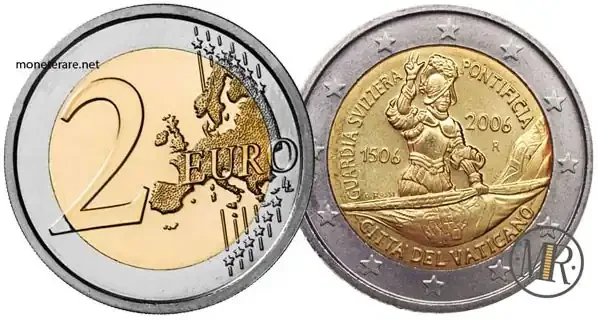 2 Euro Gedenkmünze Vatikan 2006 - 500. Jahrestag der Schweizer Garde
