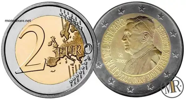 2 Euro Gedenkmünze Vatikan 2007 Papst Benedikt XVI