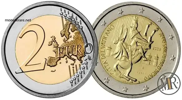 2 Euro Gedenkmünze Vatikan 2008 Heiliger Paulus