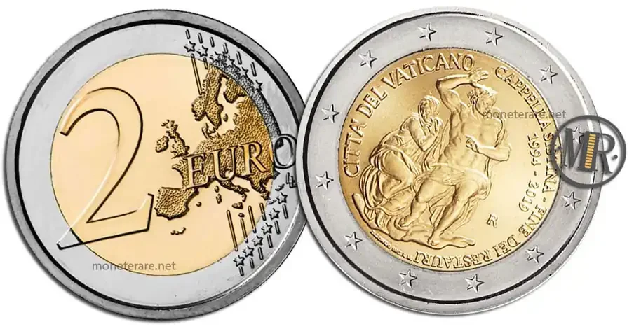 2 Euro Gedenkmünze Vatikan 2019 Sistine Kapelle