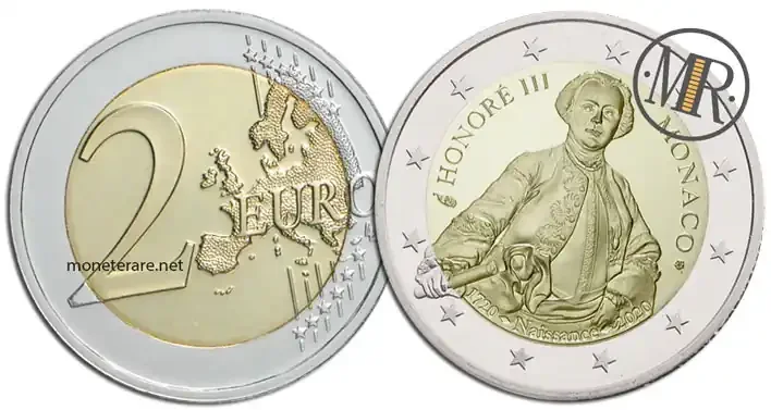 2 Euro Monaco 2020 Honoré III seltene Münzen