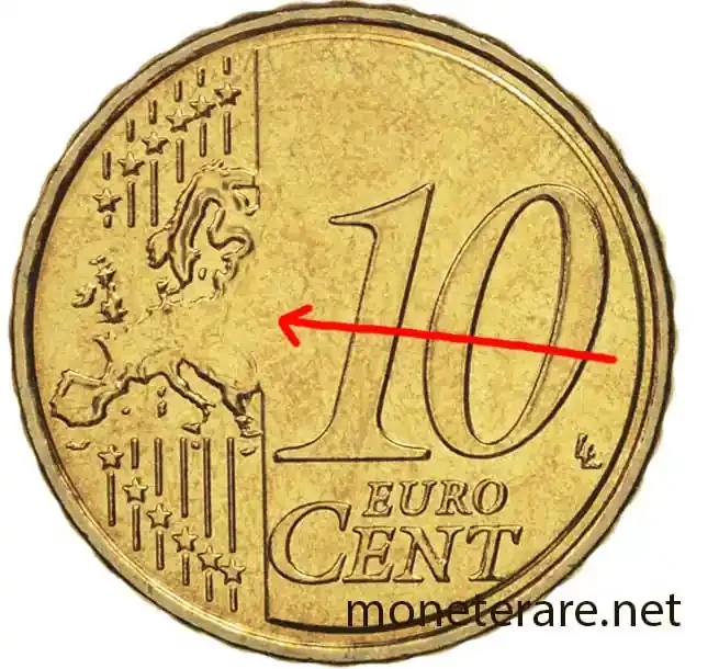 Cent mit geografischer Karte von Europa