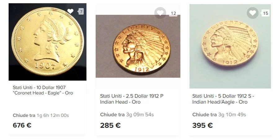 Goldmünzen Dollar