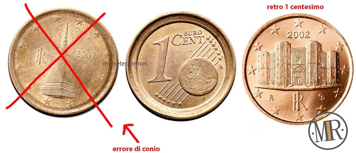 Ein Centesimo Prägefehler