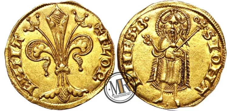 fiorino oro firenze perlato 1252 berühmt unter den alten florentinischen Münzen