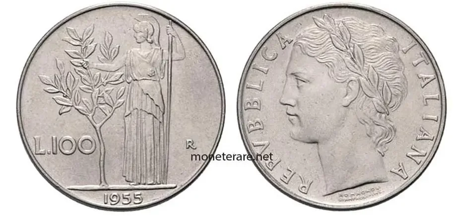 Bewertung der 100 Lire 1955