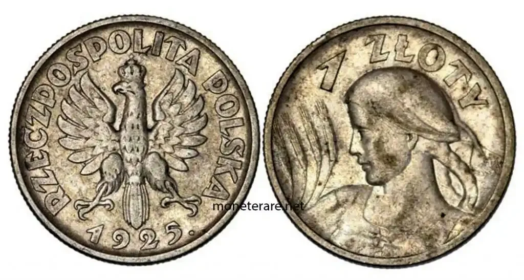 Polnische Währung von 1 Zloty 1925
