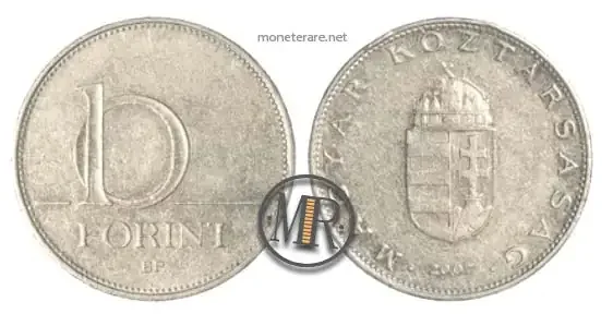 ungarische 10 Forint-Münze (10 ungarische Fiorini)