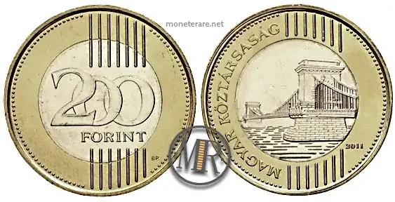 ungarische 200 Forint Münze (200 Fiorini) 2011