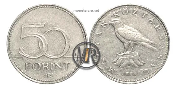ungarische 50 Forint-Münze (50 Fiorini) 2004