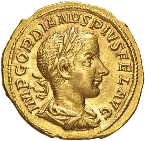 römische Münzen Aureus Gordian
