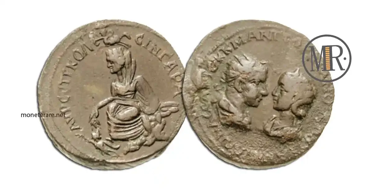 Sesterz Römischer Kaiser Gordian mit Tranquillina
